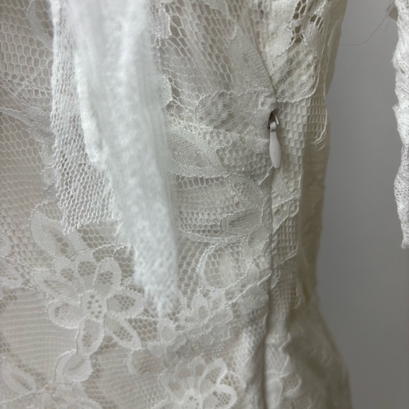 Free People Mini Dress Lace White M - Picture 9 of 16